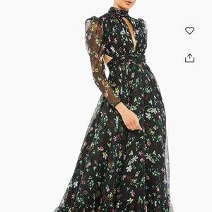 Brand new never worn Mac Duggal chiffon gown